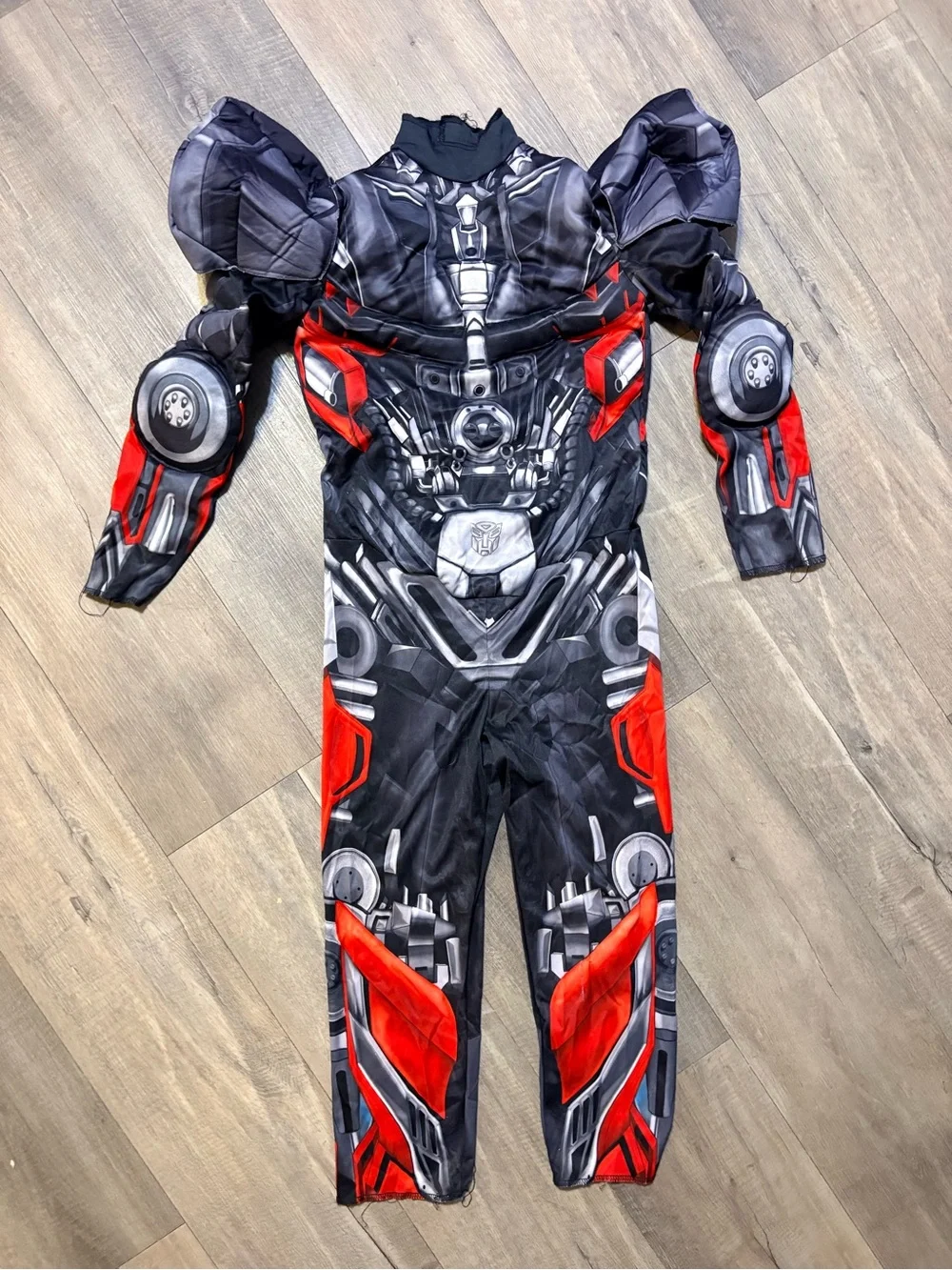Disguise Transformers Boys Muscle Costume Size 4-6 Small Black Red NO MASK 2017